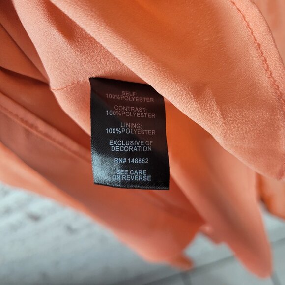 Torrid Womens Dress 3 3X Plus Sheath High Low Orange Swiss Dot ORA10E - Picture 12 of 12